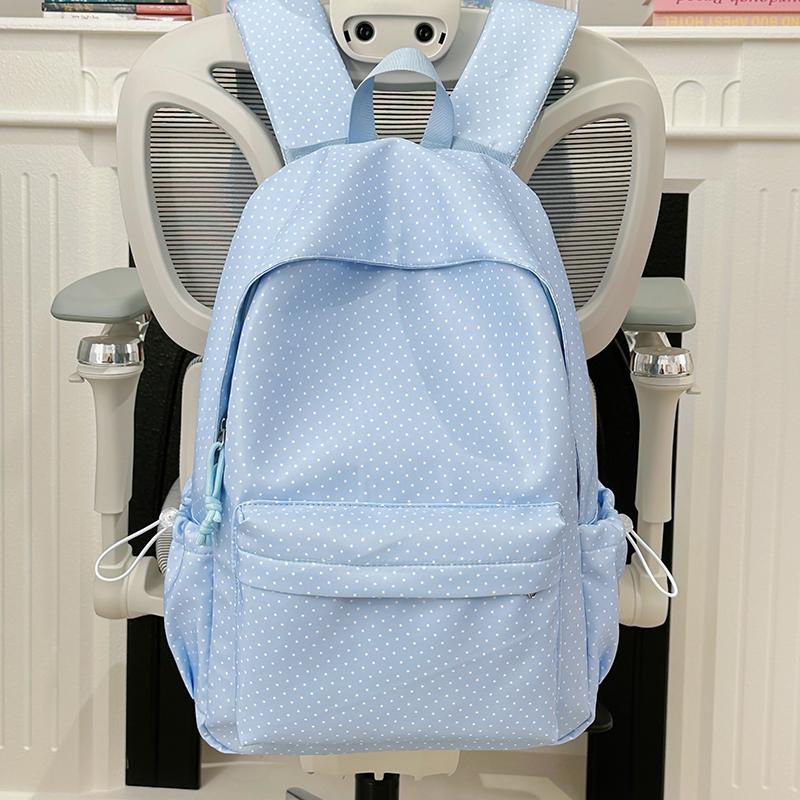 Dot Print Backpack Middle School Student Class Schoolbag Travel Computer Backpack