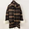 OFTBUY New Winter Women Coat Real Natural Fox Fur Cuff Turn-down Double-faced Woolen Blends Jacket Thick Warm Casual Overwear