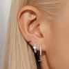 Star and Moon Tassel Earrings Set with Zircon Accents - European & American Style