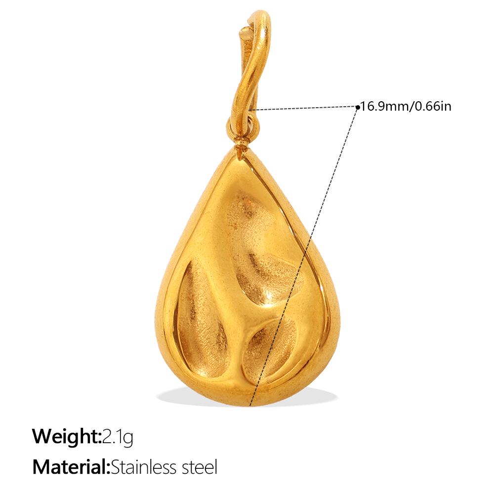 

2026 Trendy Embossed Stainless Steel Pendant Necklace & Bracelet for Women