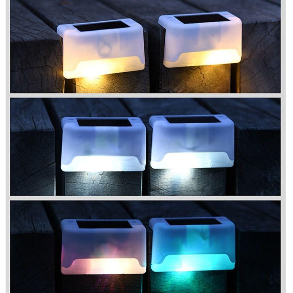 Solar Powered LED Solar Step Lamp Outdoor Fence Lamp Multifunctional Deck Lamp