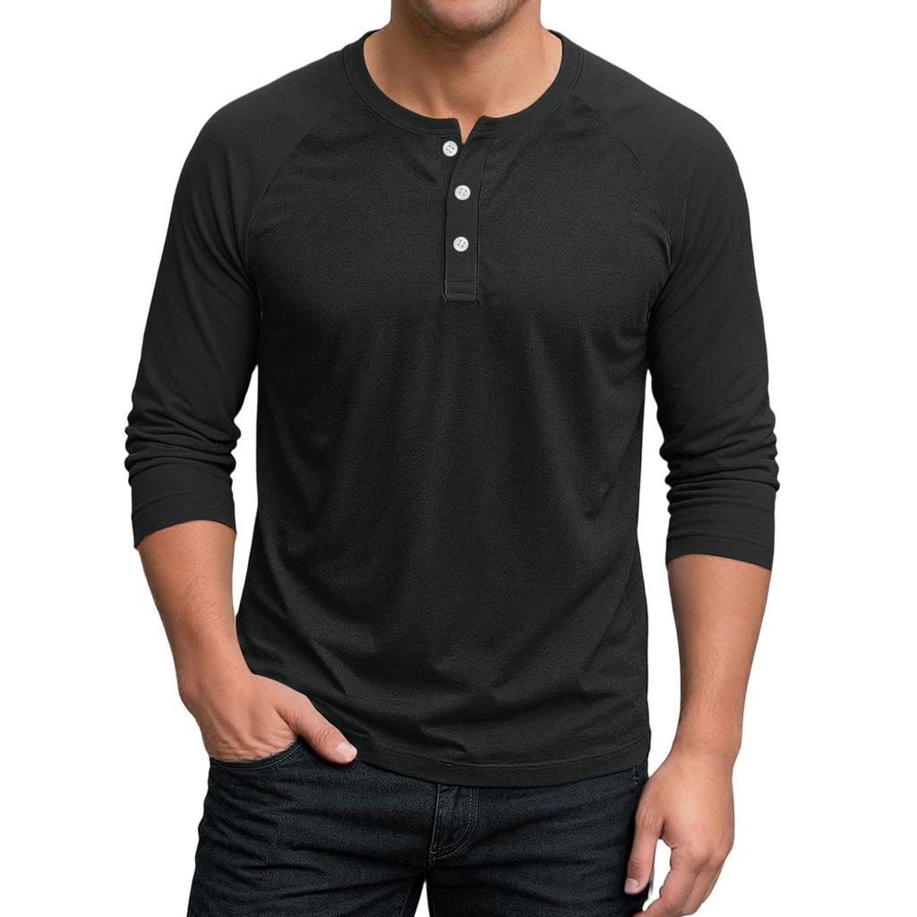 Men's Raglan Sleeve Three-quarter Sleeve Top