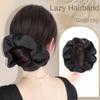 Hair Ties Synthetic Hair Bun Korean Style Scrunchie Chignon Flower Bud Head Ball Head Wig  Daily