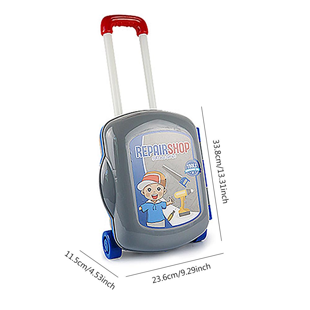 Kit de caja de herramientas para niños, juguetes educativos, herramientas de reparación de simulación, taladro, juego de plástico, aprendizaje, ingeniería, juegos de simulación, juguetes para niños