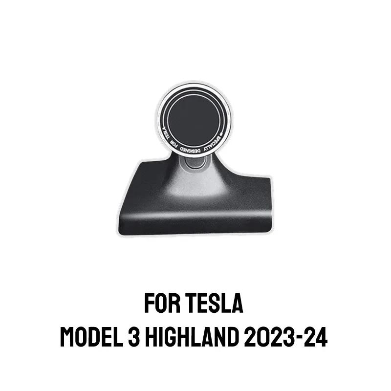 Car Phone Holder for Tesla Model 3 Highland 2025 2025 360° Rotating Magnetic Car GPS Navigation Phone Holder Supports MagSafe