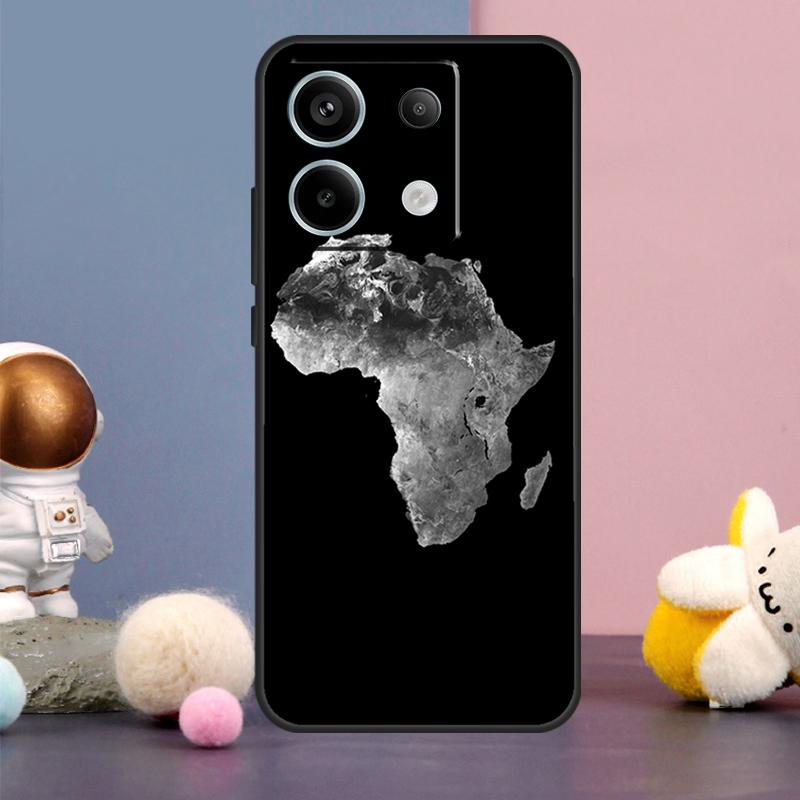 Africa Map Geography Cover For Xiaomi Redmi Note 13 12 11 9 10 Pro 12S 11S 10S 9S Redmi 13 12 10C 12C 13C Case