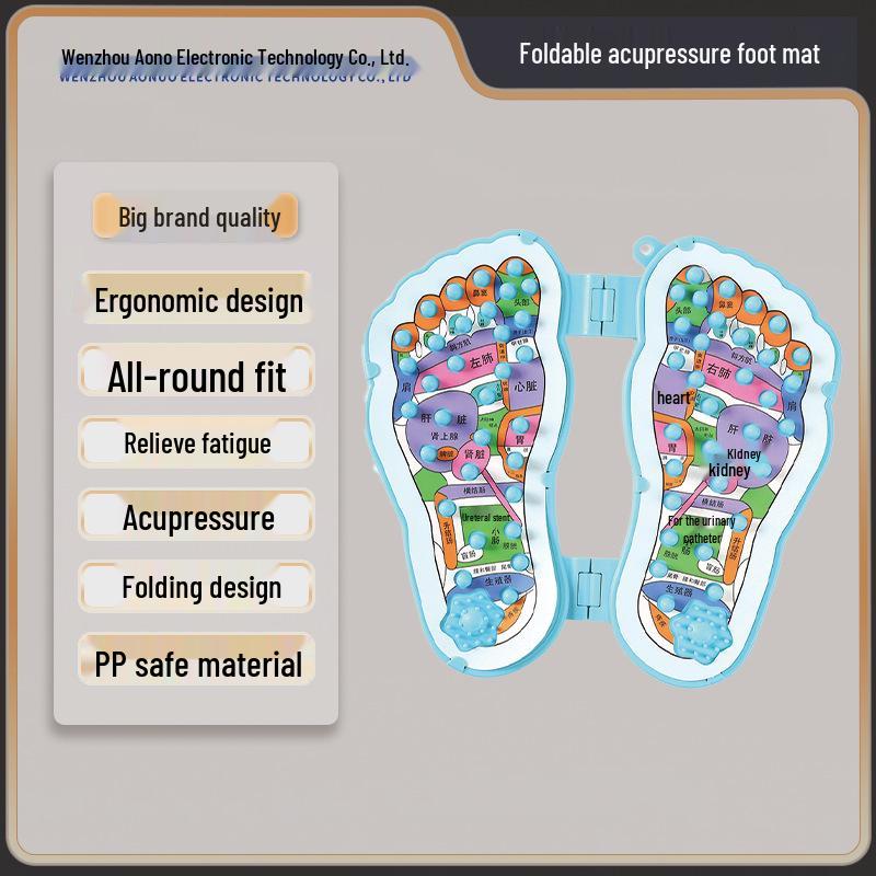 

Foot Acupoint Massage Mat - Relieve Fatigue & Enhance Health Standard Plastic - Chinese Label