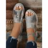 New Summer Wedge Platform Sandals - Women’s Plus Size Hollow Out Shiny Buckle Thick Sole Shoes
