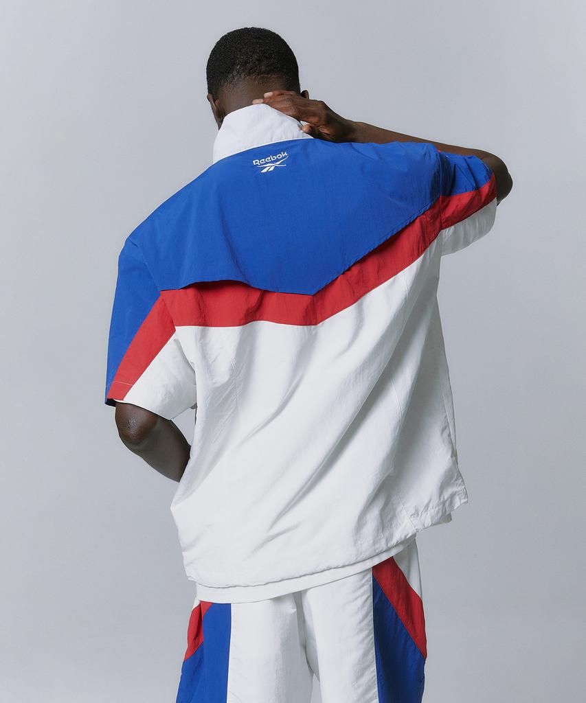 Reebok Twin Vector Short Sleeve Anorak - Off White