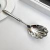 Französische Edelstahl-Löffel Muschelform Suppenlöffel Kreative Dessertlöffel Restaurant