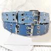 Punk Rock Belt Waistband with Star & Metal Studs Decor Gothic Style Waist Accessory for Men and Women Jeans