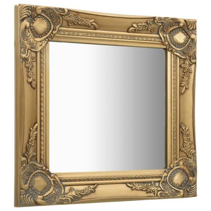 VidaXL Wall Mirror Baroque Style 40x40 Cm Gold 320305