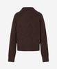 LORDLOAR Cable Windproof Zip-Up Knit Brown