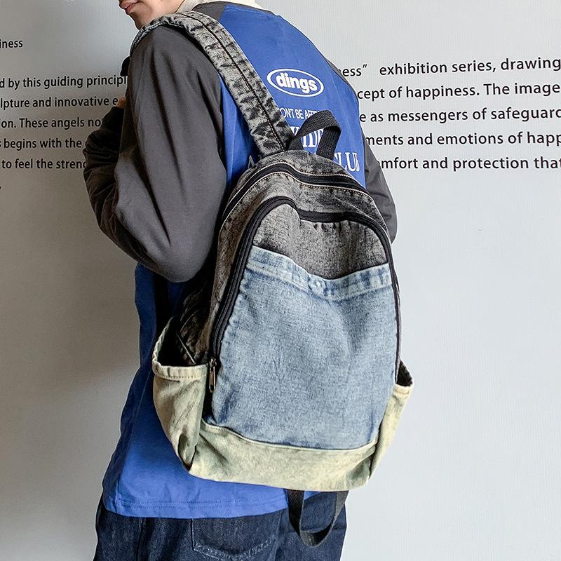 Schultasche Neue Vintage Denim Schüler Schultasche Große Kapazität Leichter Trend Rucksack Leichter Sport Reise Rucksack