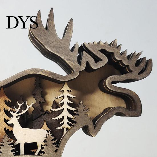 Brown Bear Decor Universal Eco-friendly Compact Table Forest Elk Ornament Crafts for Xmas Figurine