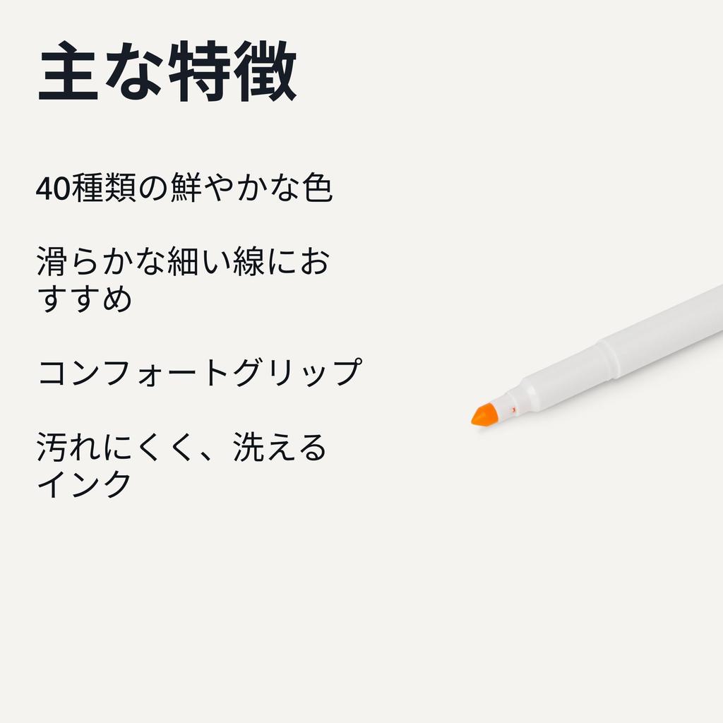 Amazon Basics Extra Fine Water Removable Marker Pack of Multicolor Pens, 40,