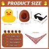 Car Rubber Duck Cowboy Rubber Duck Cool Dashboard Ornament Sunglass Car Duck for Dashboard Toy Car Decoration Accessories