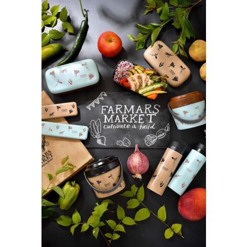 Tatsumiya 18.0cm Spoon & Chopsticks Set, Sky Blue "FARMARS MARKET