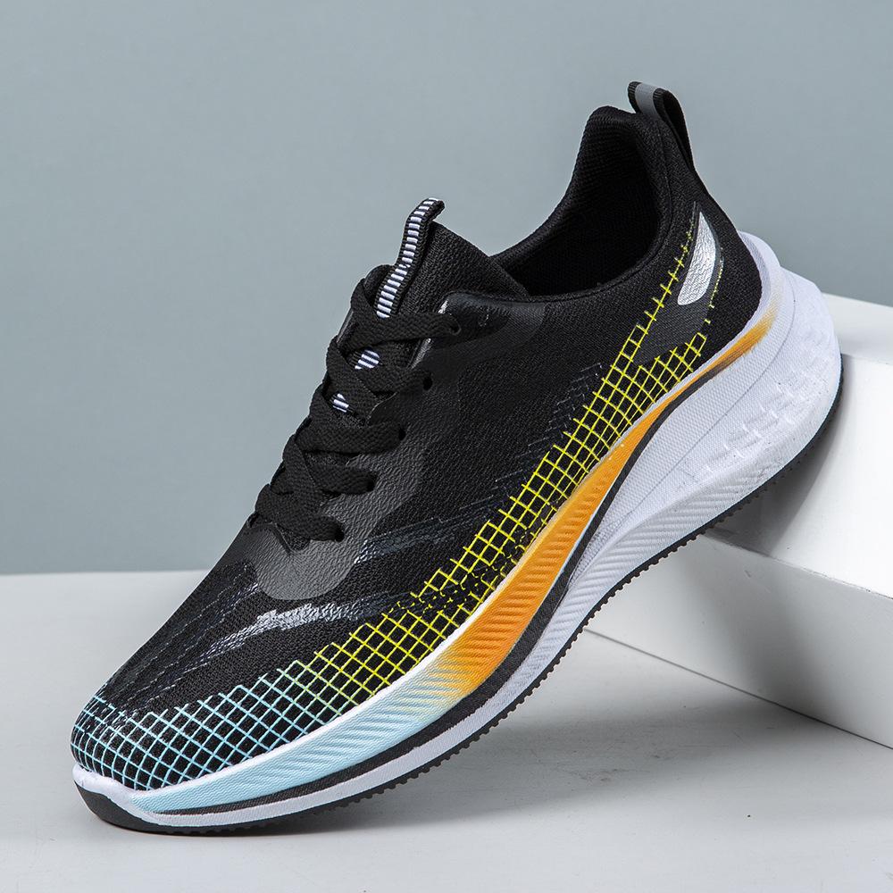 Running shoes, sports shoes, racing shock absorption, ultra-light running shoes, student racing breathable fly-woven mesh 39 чёрный