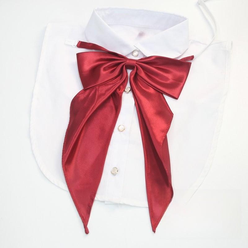 

Jk Uniform Bow Tie With Shiny Wine Red Aragonite For School Costume Accessory Burgundy Large