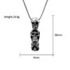 Vintage Design Skull Pendant Chain Punk Hip Hop Skeleton Necklace for Men Biker Amulet Stainless Steel Jewelry Gift
