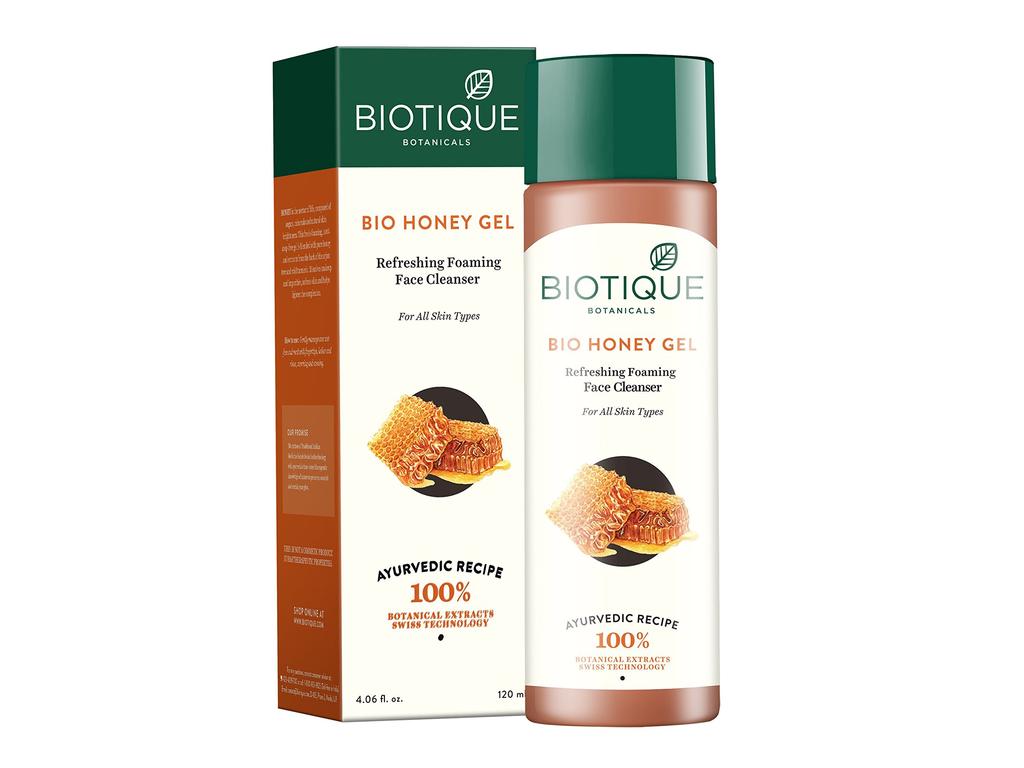 Biotique Bio Honey Gel Refreshing Foaming Face Cleanser, 120ml And Biotique Bio Papaya Revitalizing Tan Removal Scrub, 75g