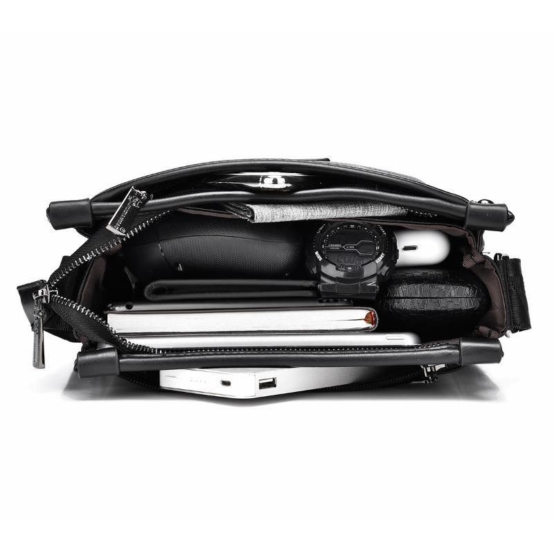 New shoulder bag casual men's bag messenger bag vertical men's large-capacity business bag fashionable and simple men's bag