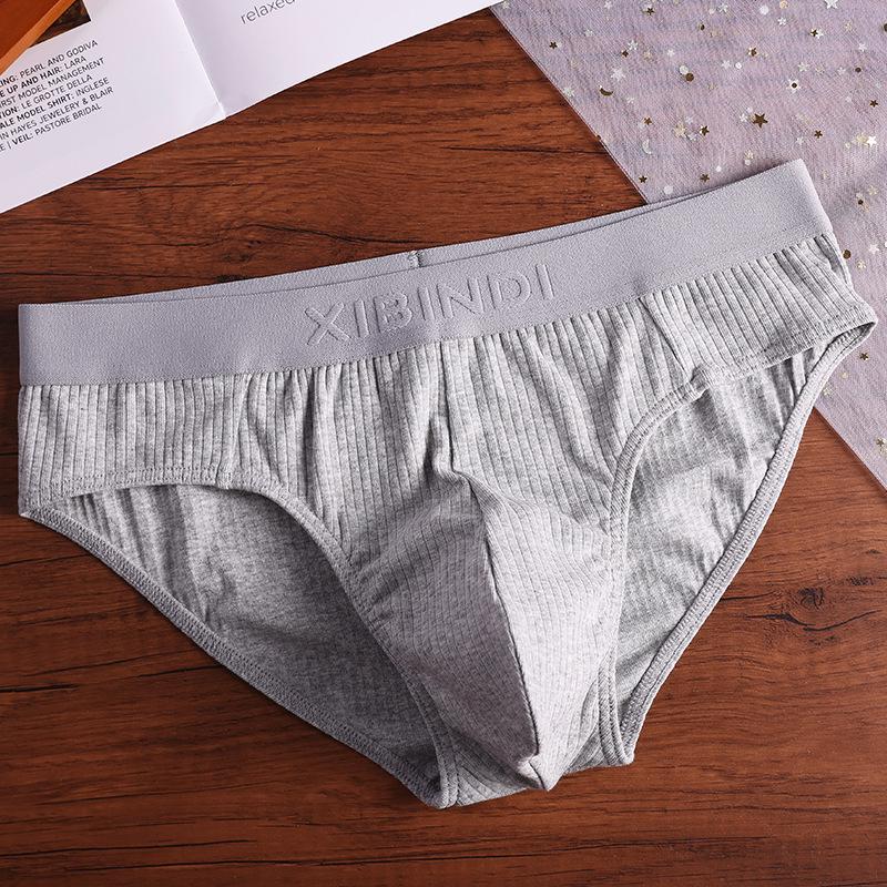 Men's Breathable Low-Waist Triangle Briefs with U-Pouch - Plus Size Available.