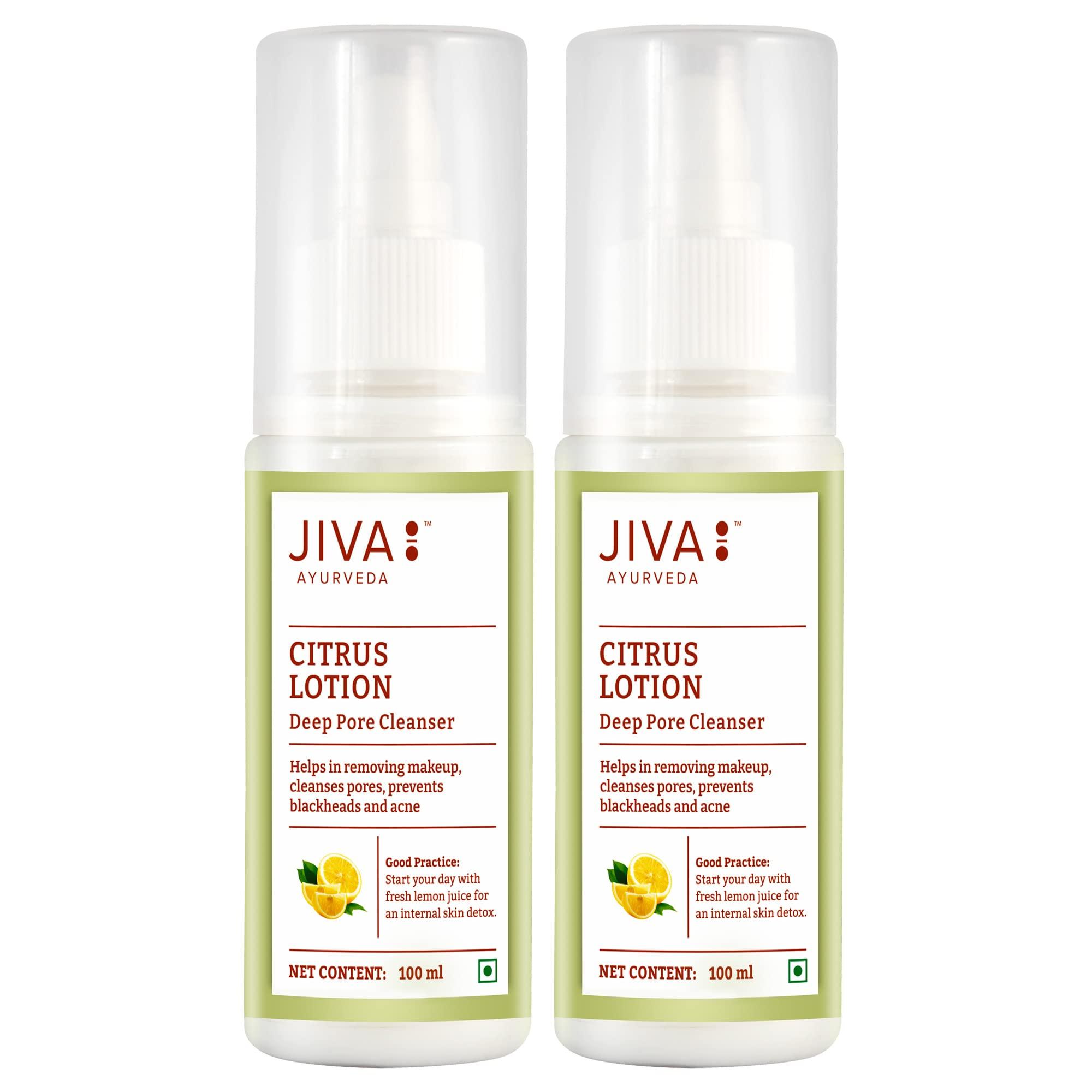 

Jiva Citrus Lotion 100ml | 100% Pure & Natural Cleanser | Removes Make-Up, Blackheads, Oil & Dirt | Hydrates & Maintains The Skin’s Natural pH Ba