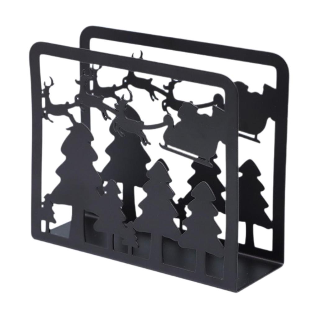 Christmas Napkin Holder Stand Freestanding Black Versatile 4.7x1.6x4inch