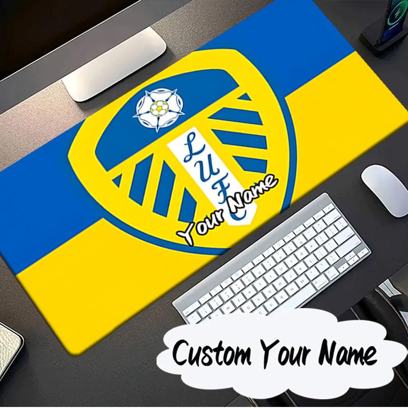 Custom Name Mouse pad Leeds United Crest Legacy Mouse pad, Gaming Mouse Pad, keyboard pad, Desk Decor for computer notebook Fan Birthday Gift