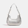 Charm Magnetic Field Niche Chain Denim Armpit Bag New High-end Style Spicy Girl Style Silver Shoulder Crossbody Bag