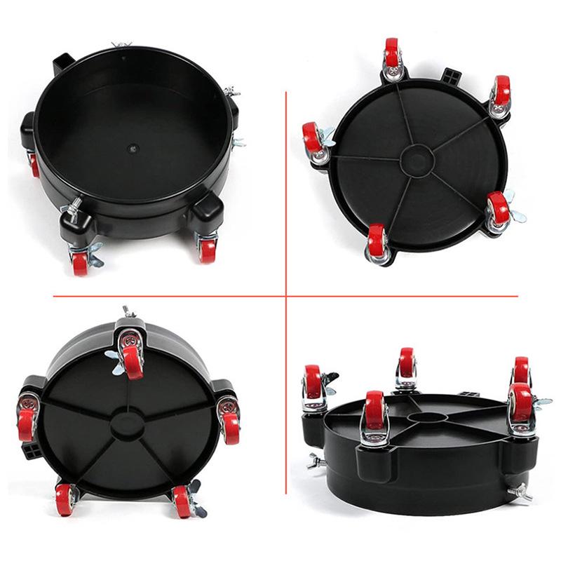 Portable Multi-Functional Car Wash Bucket with Wheeled Base and Transparent Water Tray