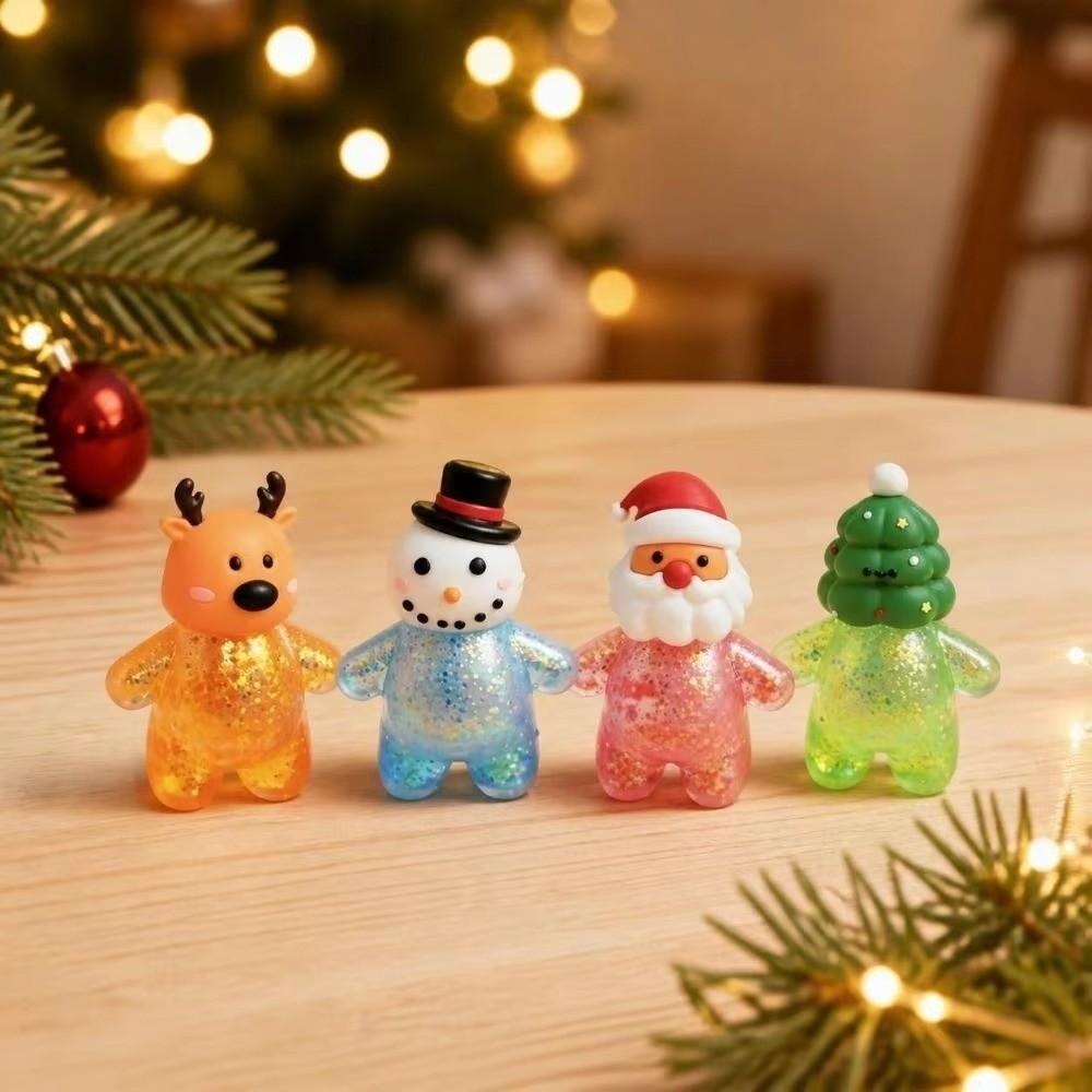 Soft Squeeze Toy Glitter Stress Relief Toy Fun Christmas Fidget Toy  Holiday Season