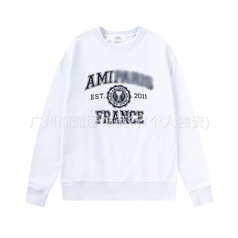 Unisex Embroidered Heart Hoodie Sweatshirt Casual Loose Fit Cotton Pullover Winter