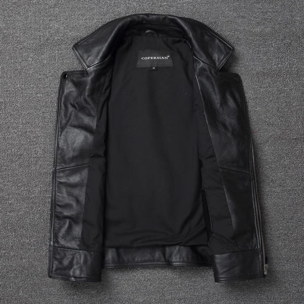 Chinesische Größe Echtes Kuh Leder Weste Gürtel Motorrad Weste Für Männer Biker Weste Slim Fit Rindsleder Leder Jacken Ärmellose Frühling Herbst