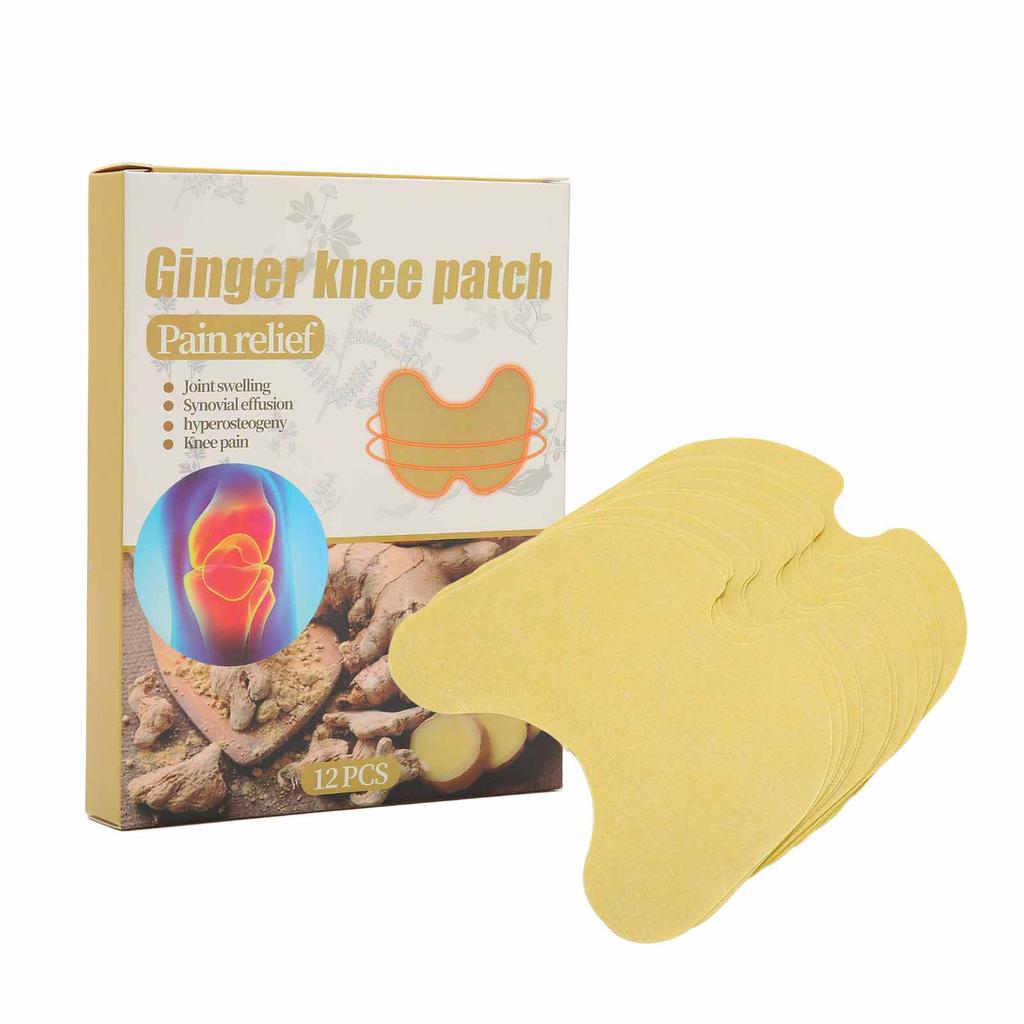 24 Pcs Knee Stickers Home Herbal Heating Moxibustion Ginger Pain Relieving Knee Patch Heat Patches