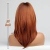 ALAN EATON Auburn Synthetic Hair Wig for White Women Long Layered Ginger Wigs with Bangs Natural Daily Use Heat Resistant Fiber