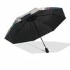 1pc Soccer Ball Art Automatic Folding Umbrella, Portable Tri-Fold Design with 8-Rib Iron Frame, Perfect for Fans, Travelers, Daily Use, and Gifts.X084