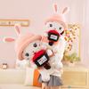 Rabbit Lovethemed Rose Stuffed Animal Fluffy Short Plush Valentines Day Present