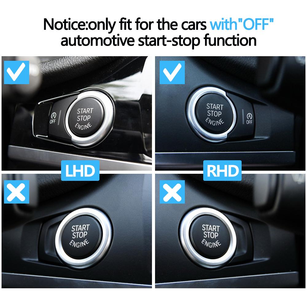 Drswk4 LHD RHD Car Engine Start Stop Button Switch Cover OFF Button For BMW X3 X4 X5 X6 F25 F26 F15 F16 61319291693,61319291694