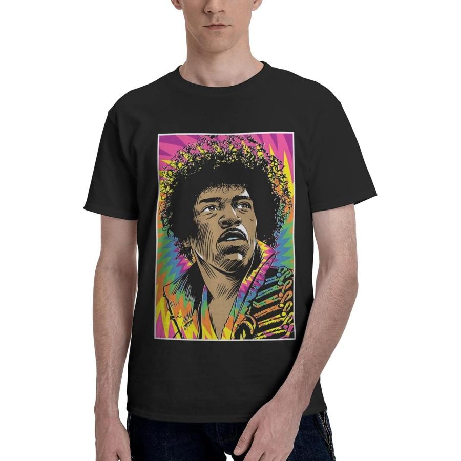 Lunivoca Men s T-Shirts Jimi Hendrix True Classic Tees Cotton Fitted Casual Men s T-Shirts(1) XXXXXL разноцветный