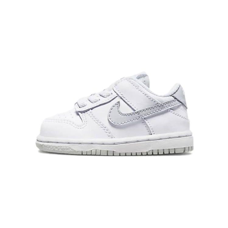 Nike Dunk Low TD Pure Platinum Baby Sneakers White DH9761-102 19.5