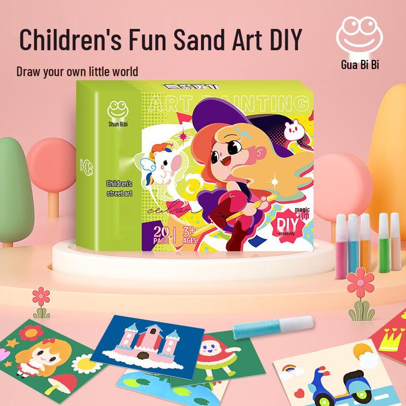 

Набор для песочной живописи «Сделай сам» от Gua Bi Bi Kids: Креативное развивающее ремесло для взаимодействия родителя и ребенка