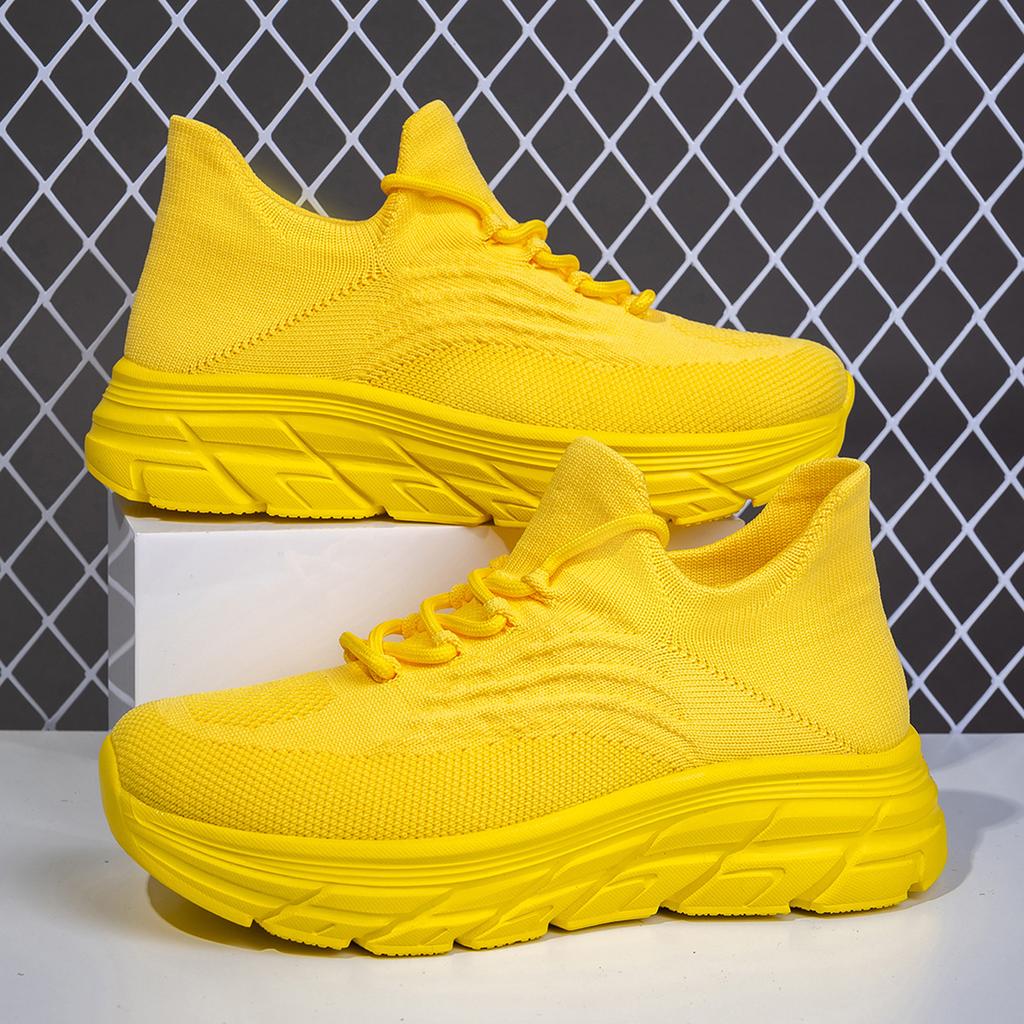 Amazon Large Size Summer Sports Shoes Casual and Light Wear-resistant Breathable Fly-woven Shoes Socks Shoes Men's Shoes Europe and America