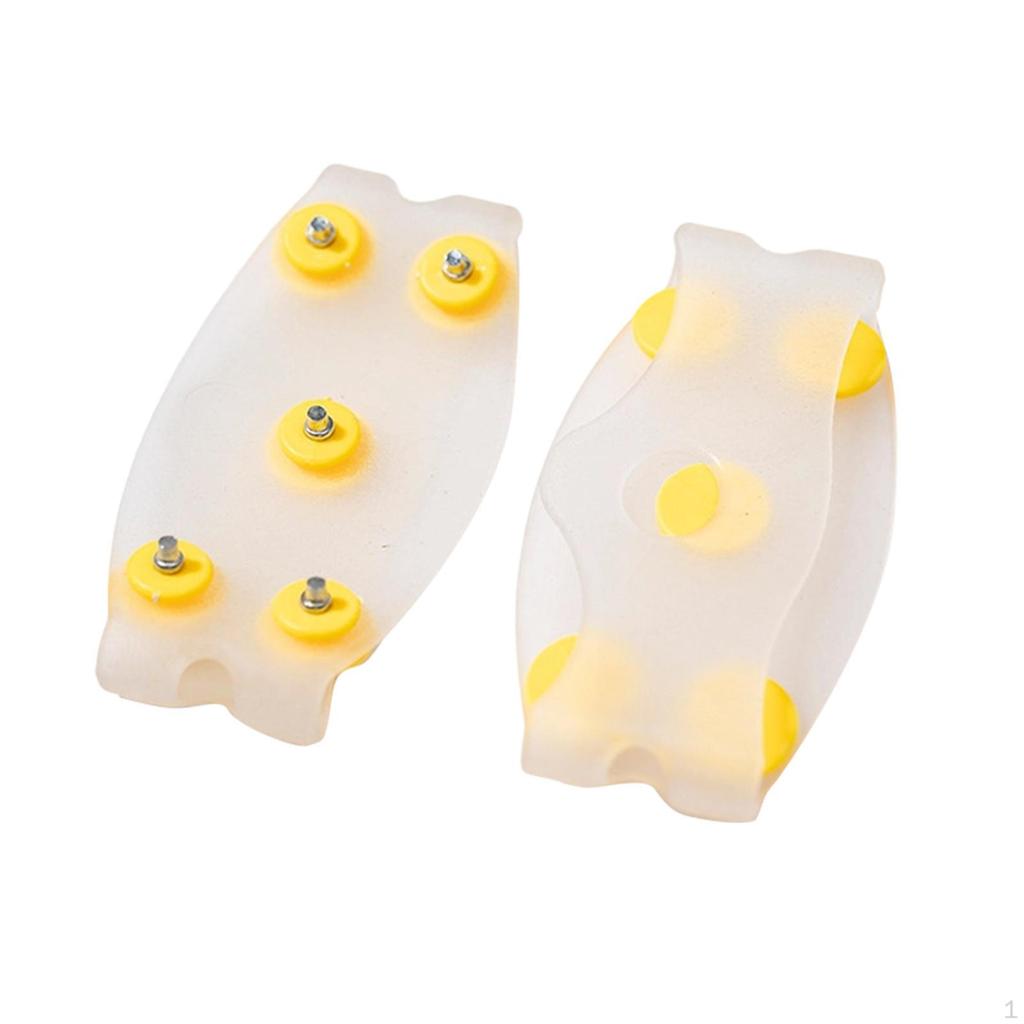 1 Pair of Shoe Spikes, 5 Claws, Anti-Slip , Universal Ice TPE And Metal, for Snowshoeing,