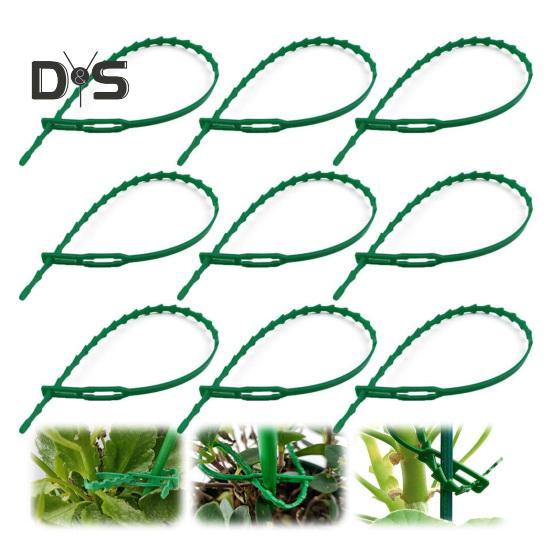100 Pcs Reusable Plant Ties Adjustable Plant Twist Ties Self-locking Cable Ties for Indoor Outdoor Climbing Plants Cables Organization