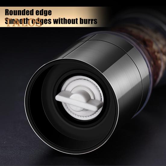 Stainless Steel Salt Grinder Adjustable Coarseness Easy To Clean Double Head 2 In 1 Grinder for Seasoning
