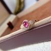 Sterling Silver S925 Ring with Natural Magnesium Aluminum Garnet Cabochon
