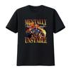 Retro Funny Unisextally Unstable Bodybuilder Meme Print Casual Gym Streetwear T Shirt Vintage Streetwear Versatile